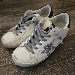 Women's White and Gray Sneakers